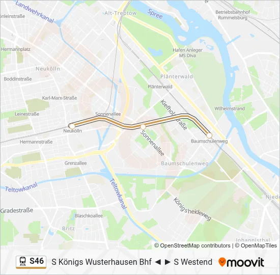 S46 Train Line Map