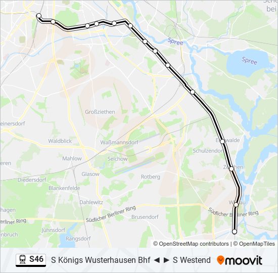 S46 train Line Map