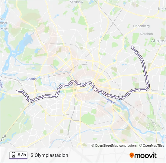 S75 Train Line Map