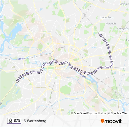 S75 Train Line Map