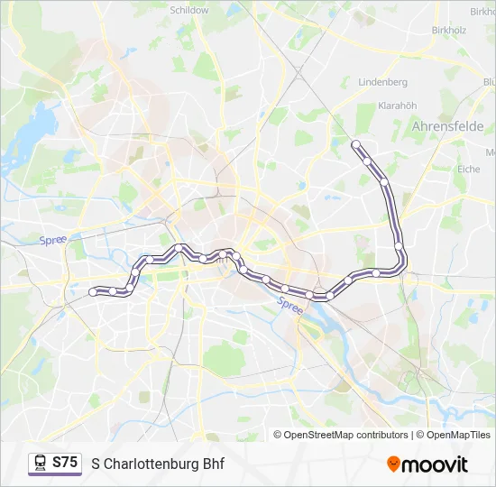 S75 Train Line Map