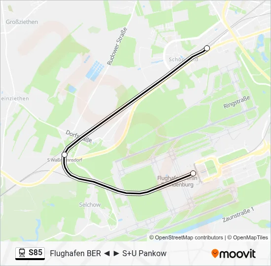 Bahnlinie S85 Karte