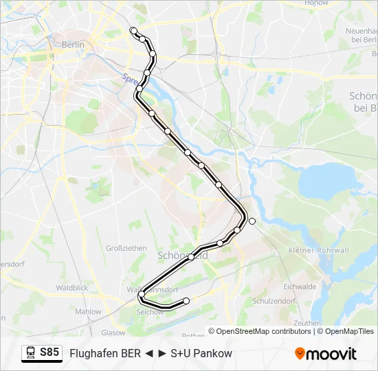 S85 Train Line Map