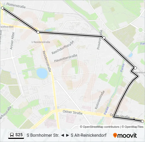 S25 Bus Line Map