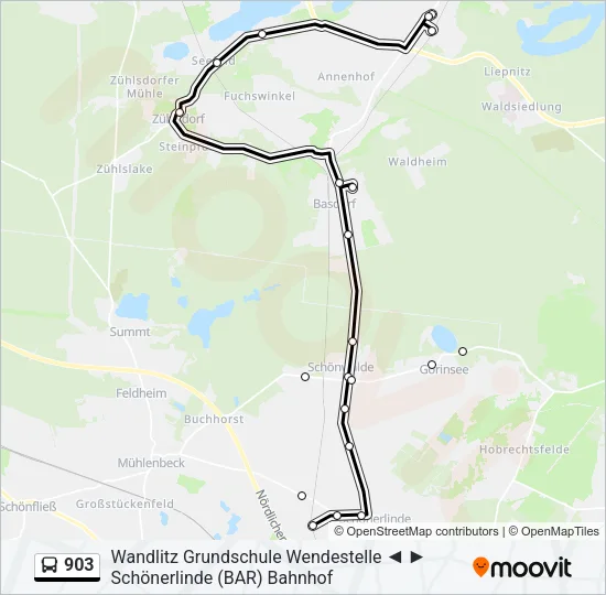 903 Bus Line Map