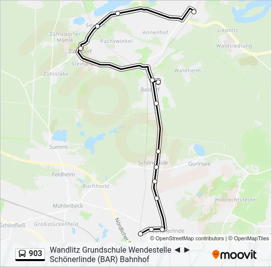903 Bus Line Map