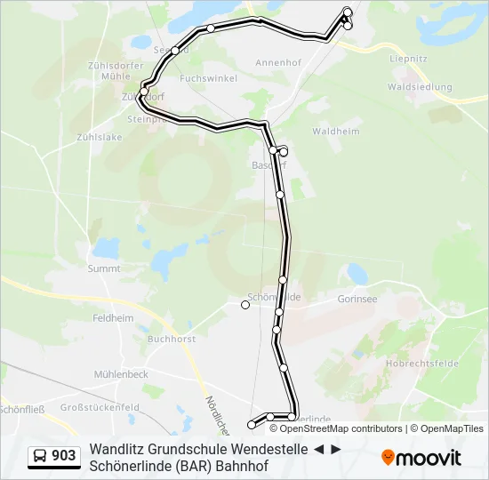 903 Bus Line Map