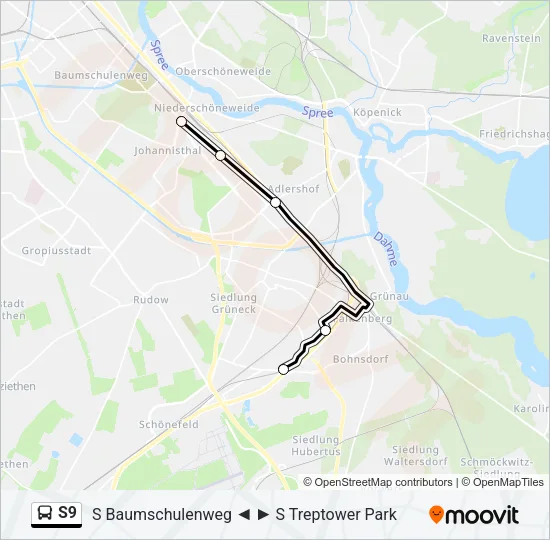 S9 Bus Line Map