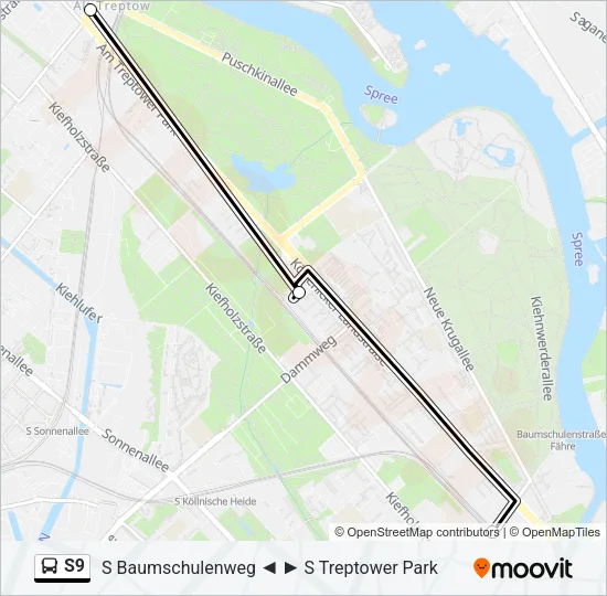 S9 Bus Line Map