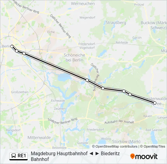 RE1 Bus Line Map