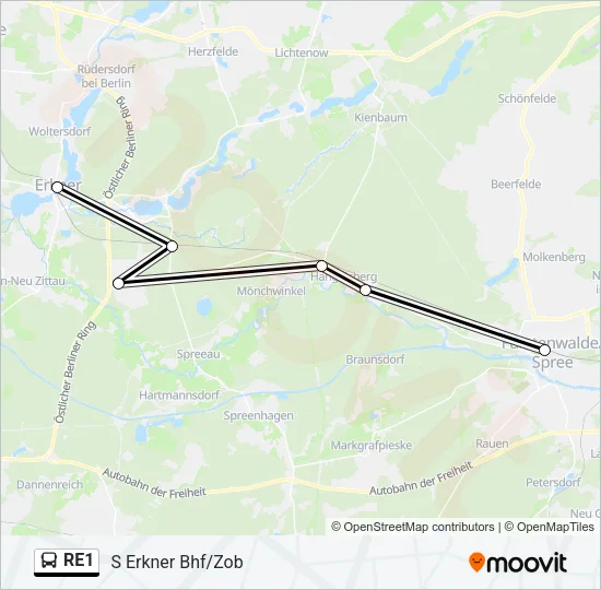 RE1 Bus Line Map