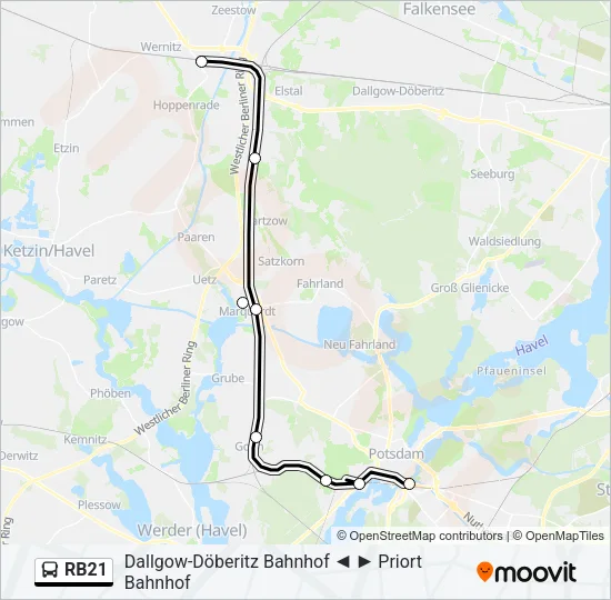 RB21 Bus Line Map