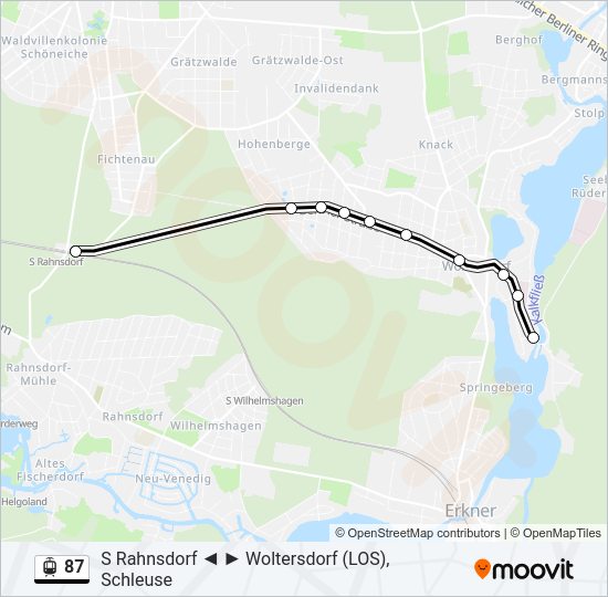 87 light rail Line Map