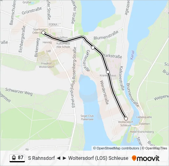 87 Light Rail Line Map