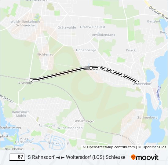 87 light rail Line Map