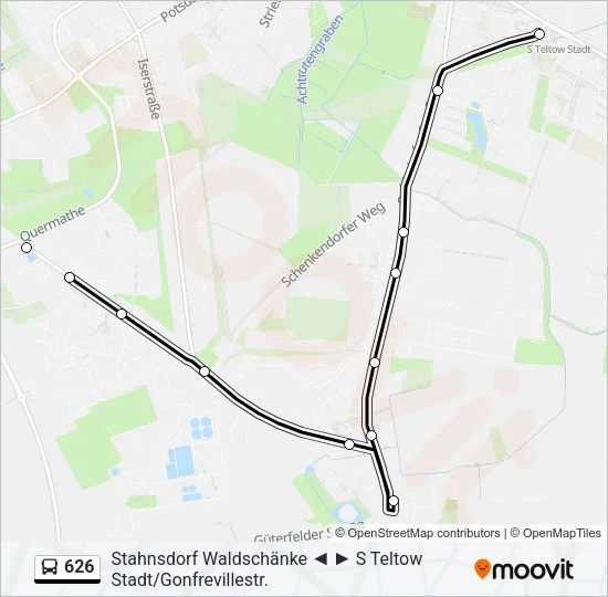 626 Bus Line Map