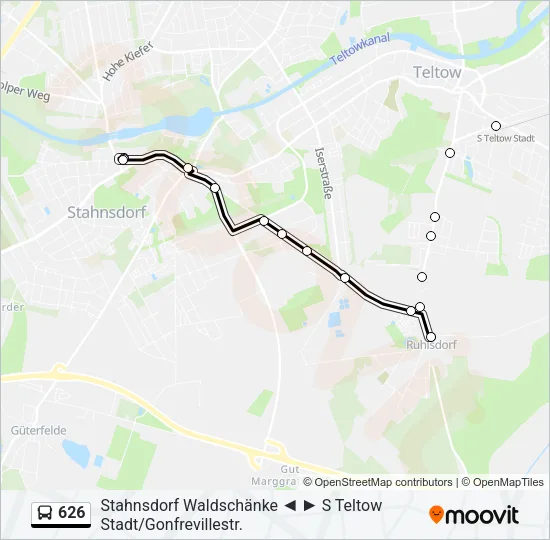 626 Bus Line Map