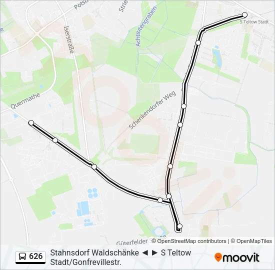 626 Bus Line Map