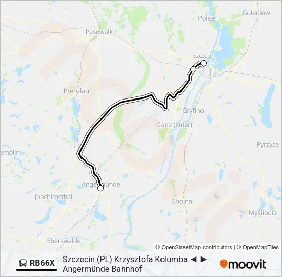 RB66X Bus Line Map