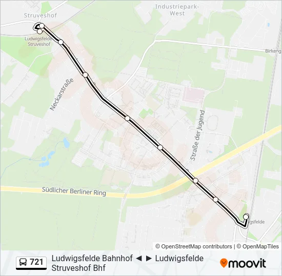 721 Bus Line Map