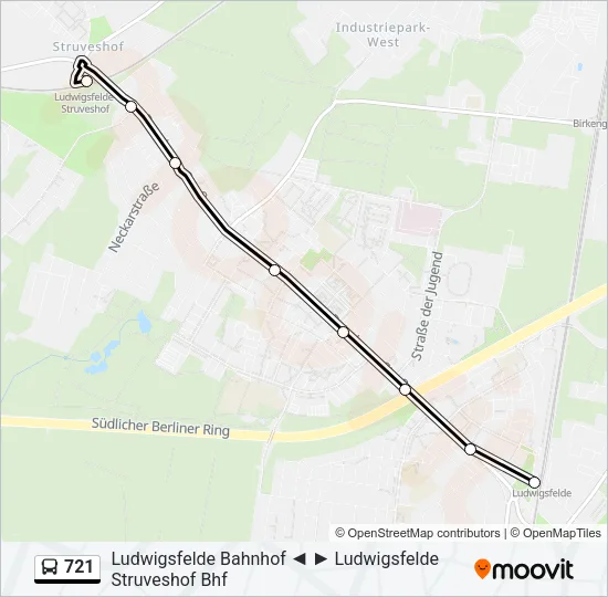 721 Bus Line Map