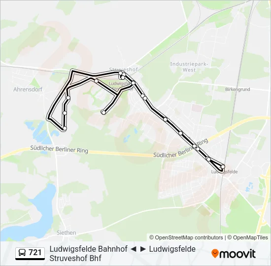 721 Bus Line Map