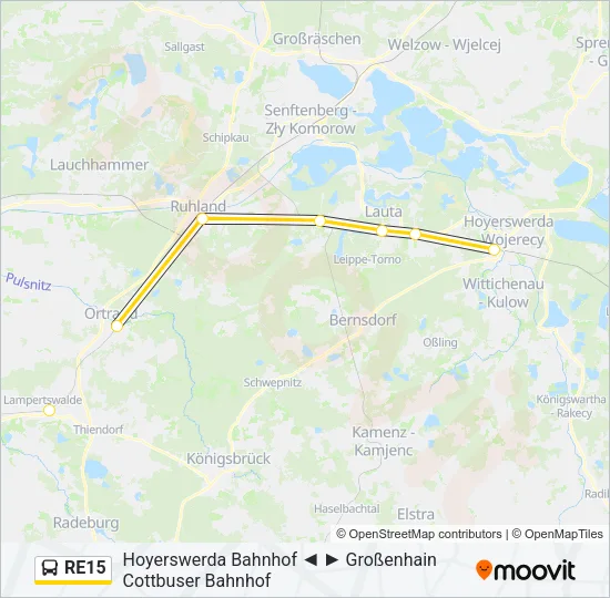 RE15 Bus Line Map