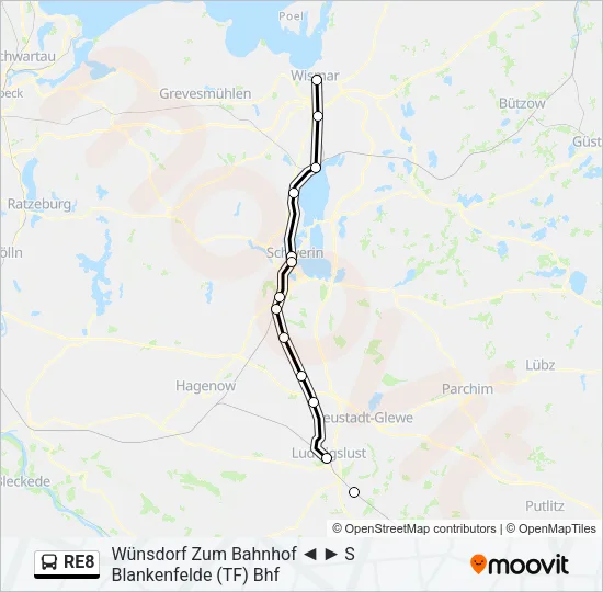 RE8 Bus Line Map