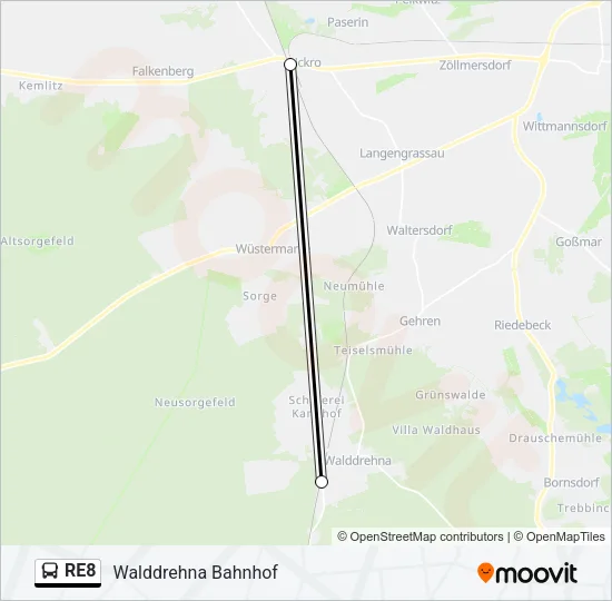 RE8 Bus Line Map