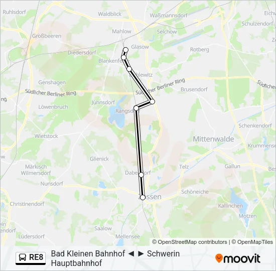 RE8 Bus Line Map