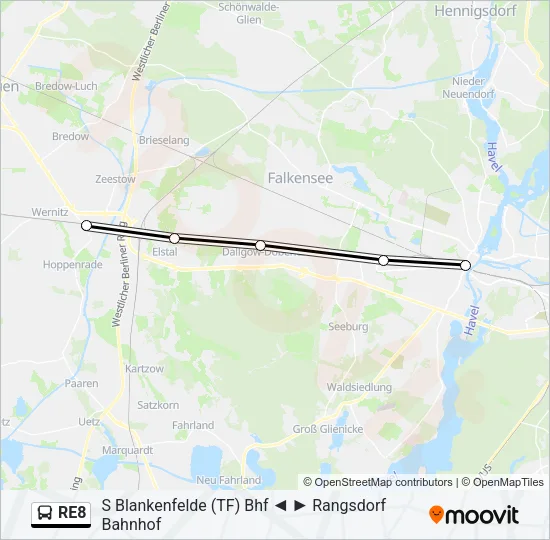 RE8 Bus Line Map