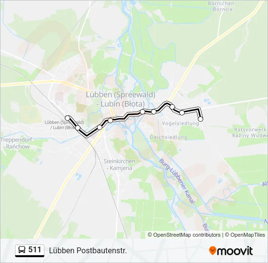 511 Bus Line Map