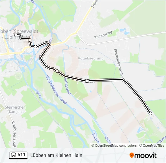 511 Bus Line Map