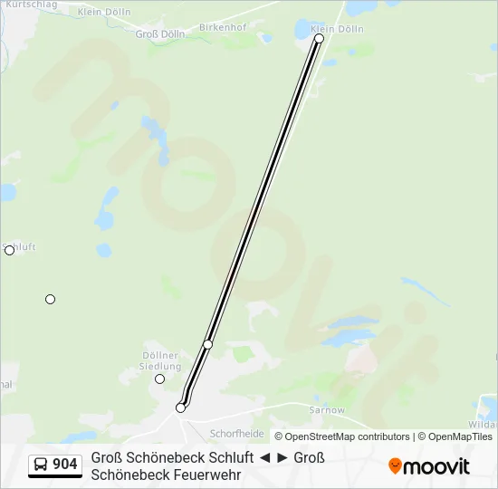 904 Bus Line Map