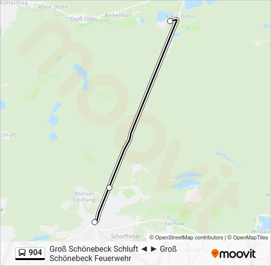 904 Bus Line Map