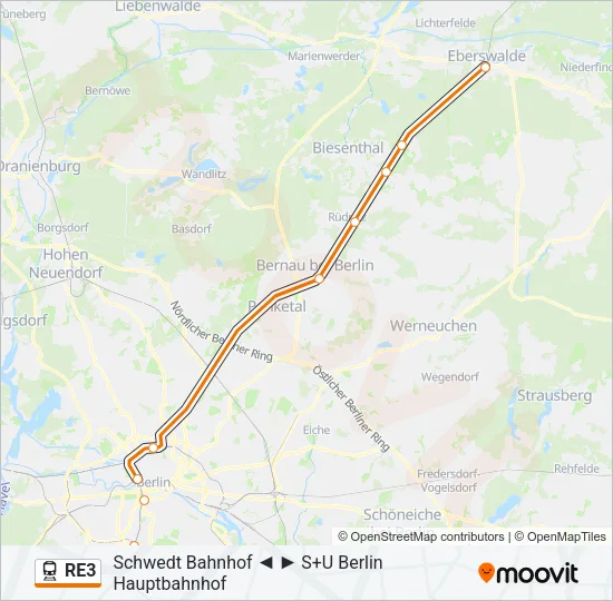 RE3 Train Line Map