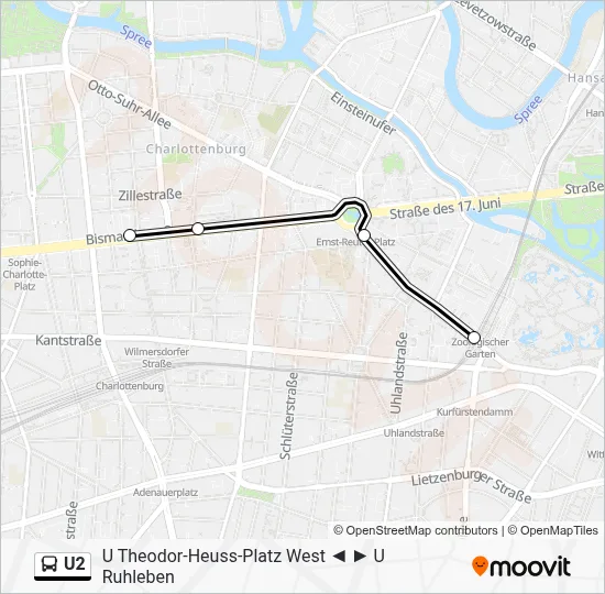 U2 Bus Line Map