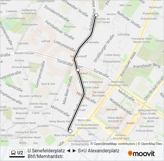 U2 Bus Line Map