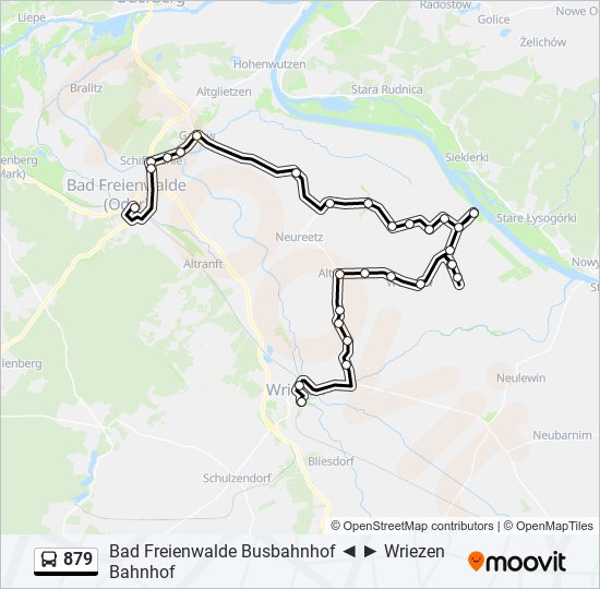 879 bus Line Map