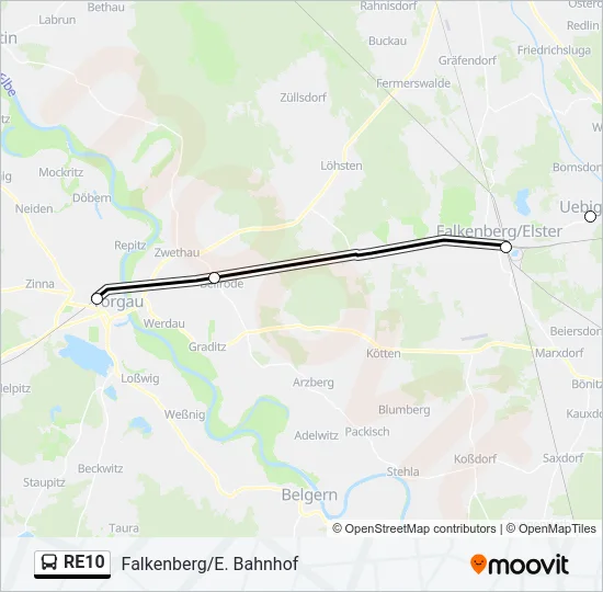 RE10 Bus Line Map