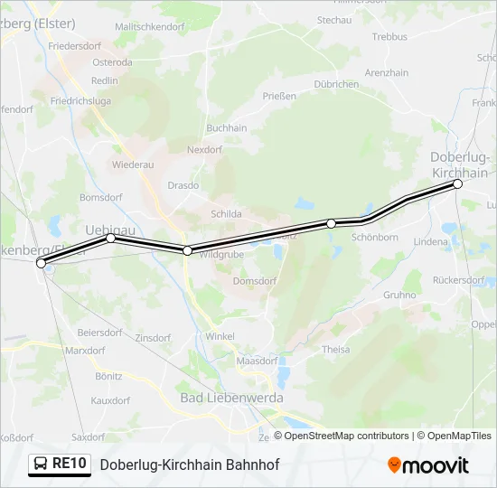 RE10 Bus Line Map