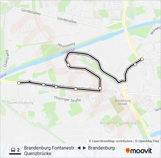 2 Bus Line Map