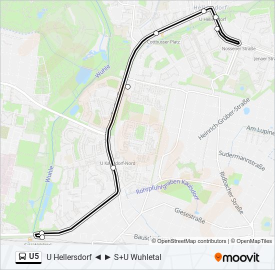 U5 bus Line Map