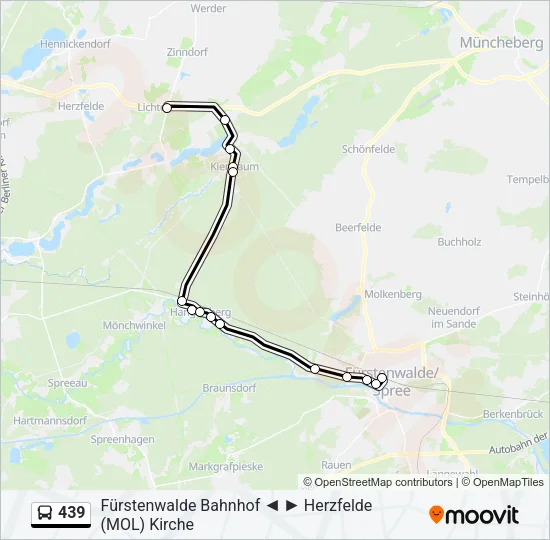 439 Bus Line Map