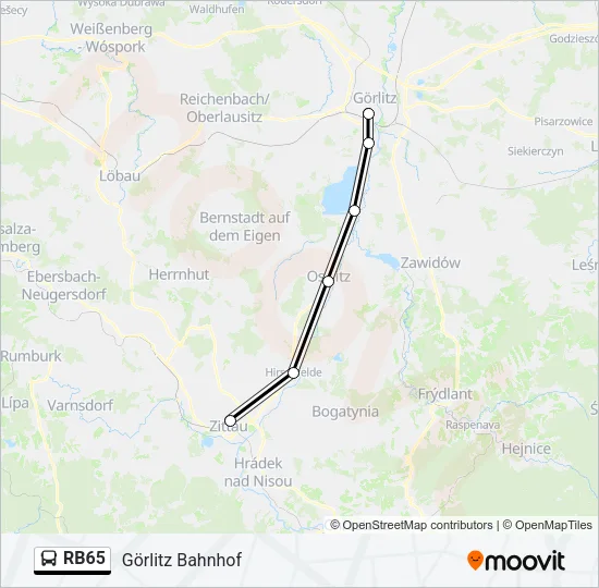 RB65 Bus Line Map