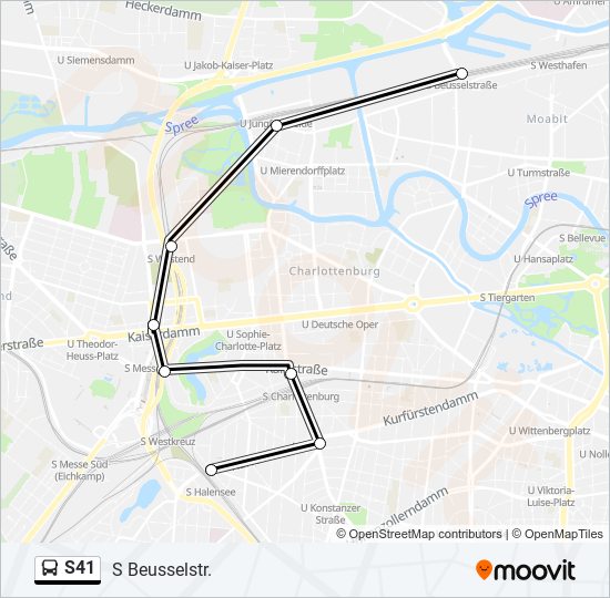 S41 bus Line Map