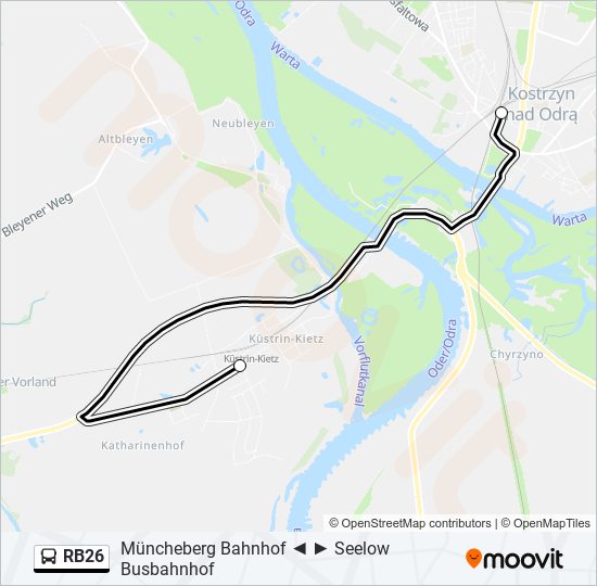 RB26 bus Line Map