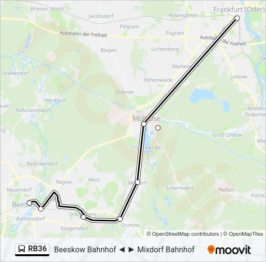 RB36 Bus Line Map