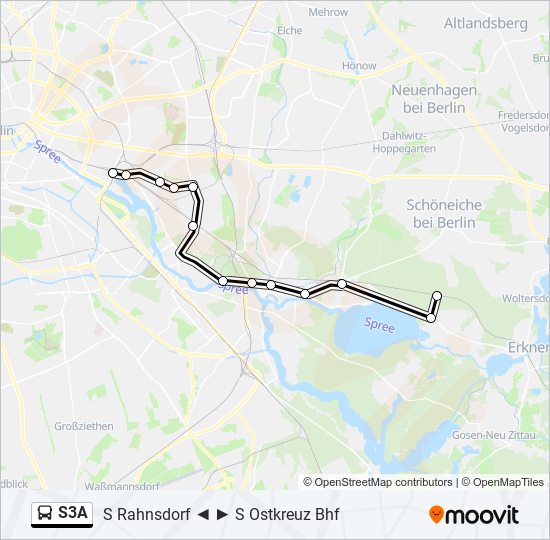 S3A bus Line Map