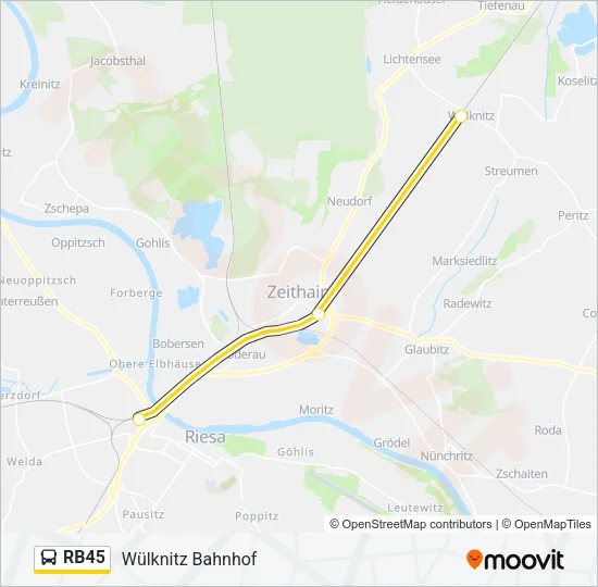 RB45 Bus Line Map